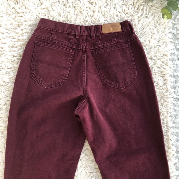 SOLD Vintage Rider maroon high waisted jeans - Picture 6 of 8